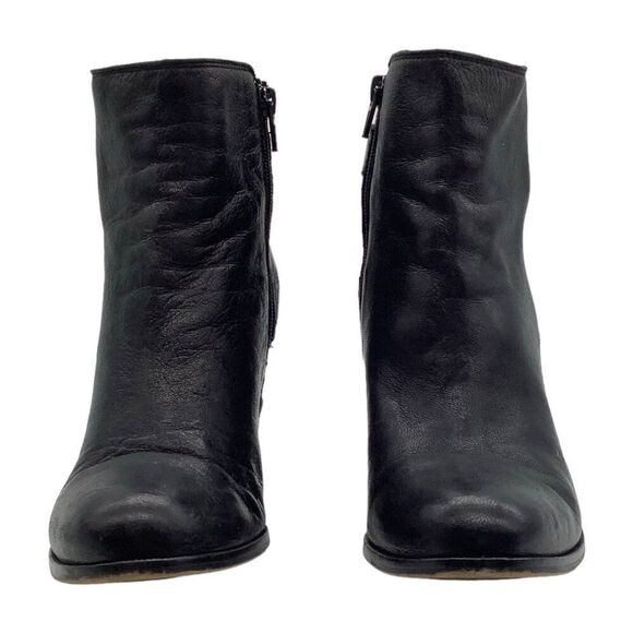 MM6 MAISON MARTIN MARGIELA 37 Hidden Wedge Leather Ankle Boot Bootie Block Heel - Picture 3 of 10